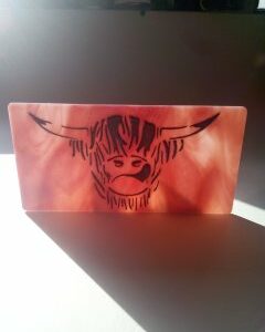 Highland coo tea light holder - Image 1