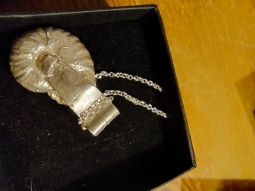 Silver cast fossil
