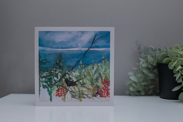 Birds and Rowan Berries Christmas Cards Bundle