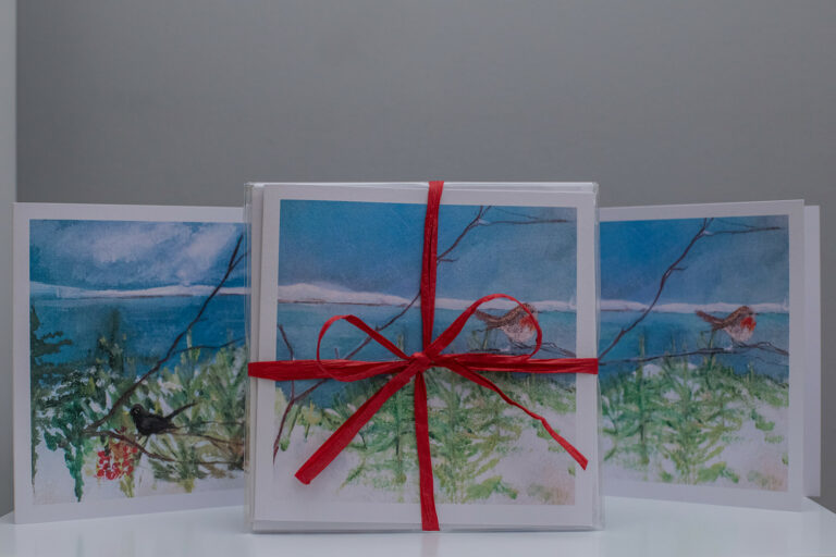 Birds and Rowan Berries Christmas Cards Bundle