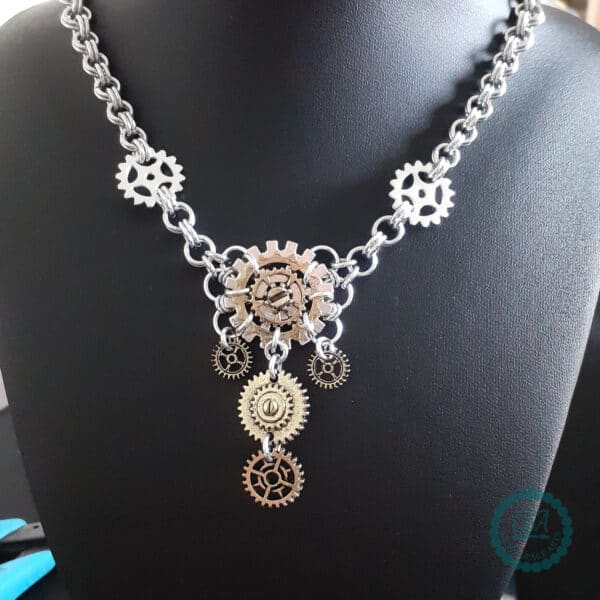 Steampunk Chainmaille 18" Necklace