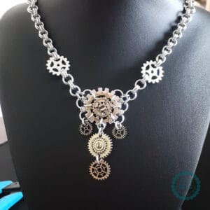 Steampunk Chainmaille 18" Necklace - Image 3