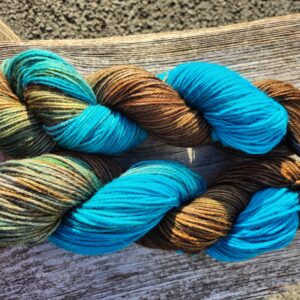 'Fairy Pools' Hand Dyed Yarn, Isle of Skye, Turquoise, Brown