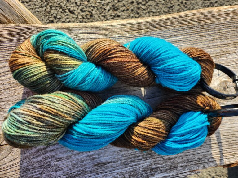 'Fairy Pools' Hand Dyed Yarn, Isle of Skye, Turquoise, Brown