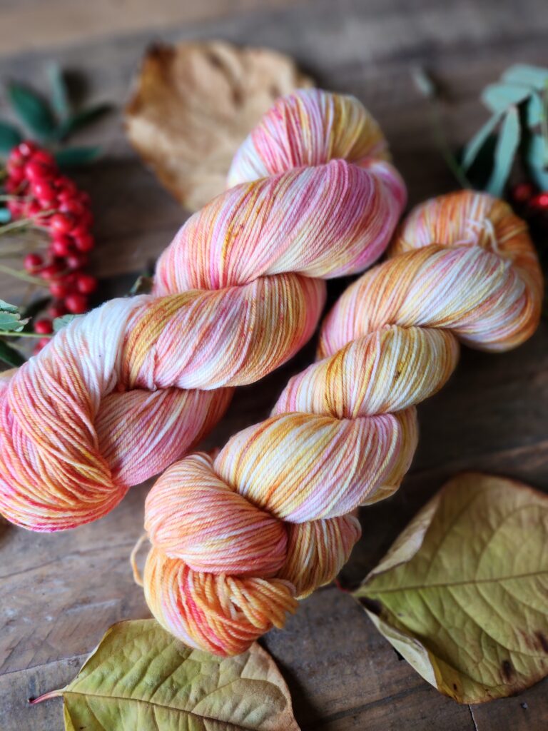 'Coral Beach' Hand Dyed Yarn, Isle of Skye, Hebridean Fibre Company
