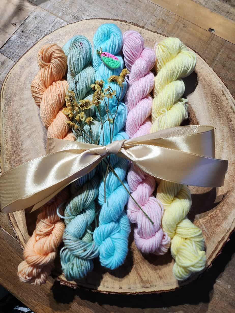 Easter Colours Mini Skein Set Hebridean Fibre Company