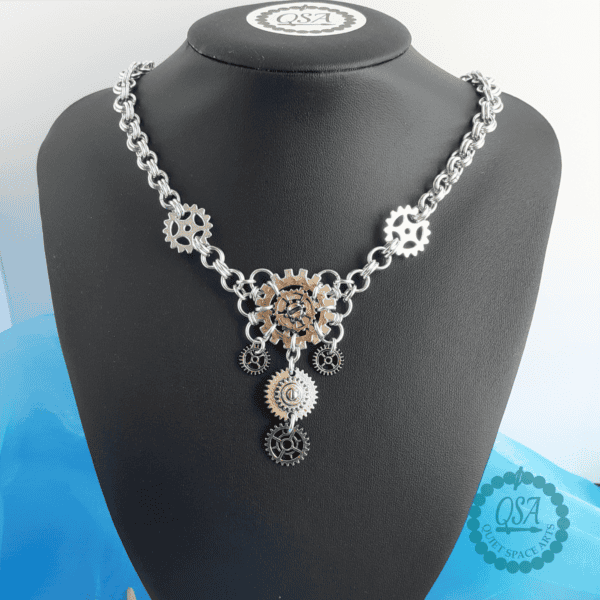 Steampunk Chainmaille 18" Necklace