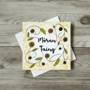 Gaelic thank you card - Moran Taing