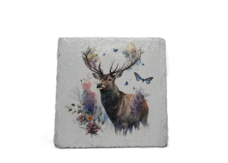 Slate Coaster - Stag