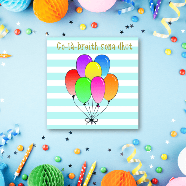 Co-là-breith sona dhut - Gaelic Happy Birthday Card