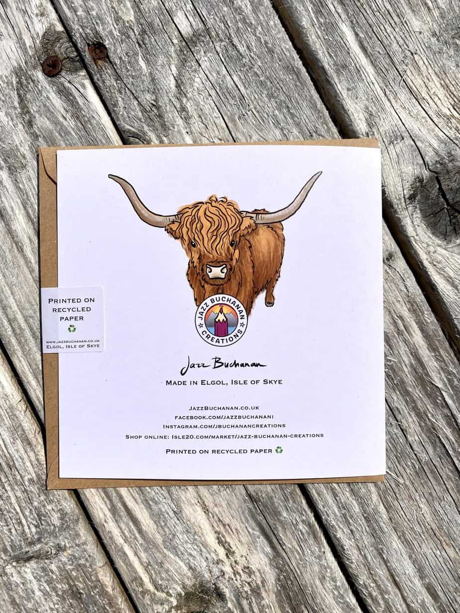 Greeting Card - Highland Cow sunset - Image 2