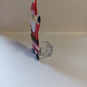 Fused glass Christmas Santa tea light holder - Image 2