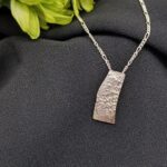 Stone Textured Silver Pendant – Small ‘Ready to Ship’