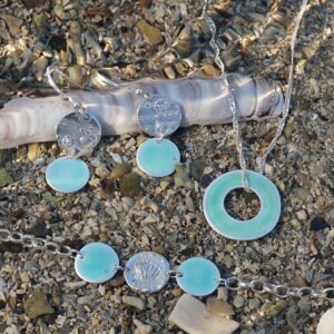 Memories of the Beach Turquoise Earrings on Posts - Image 3
