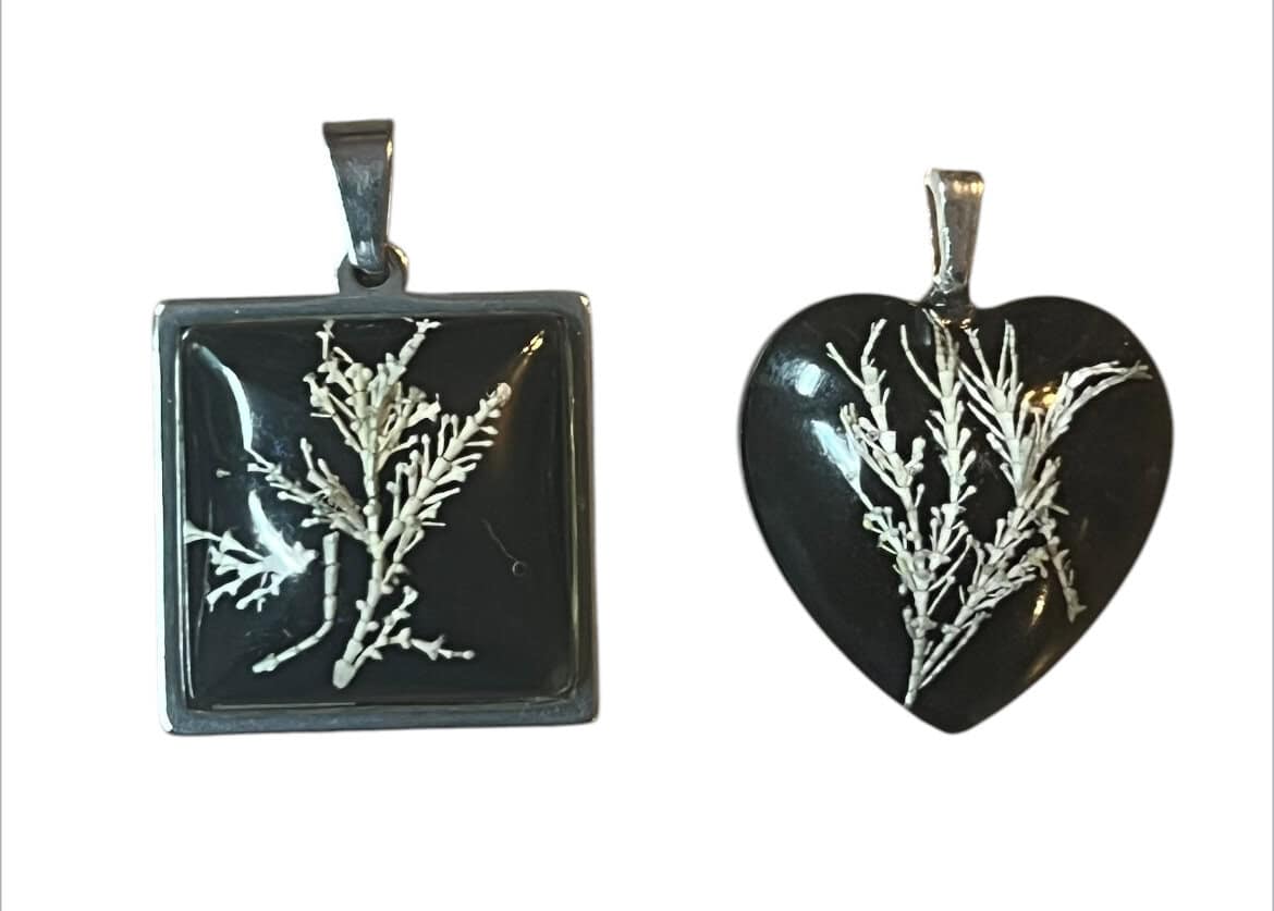 Seaweed pendants with shimmering black night sky background. - Image 6