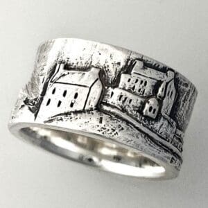 Silver hand-carved ring