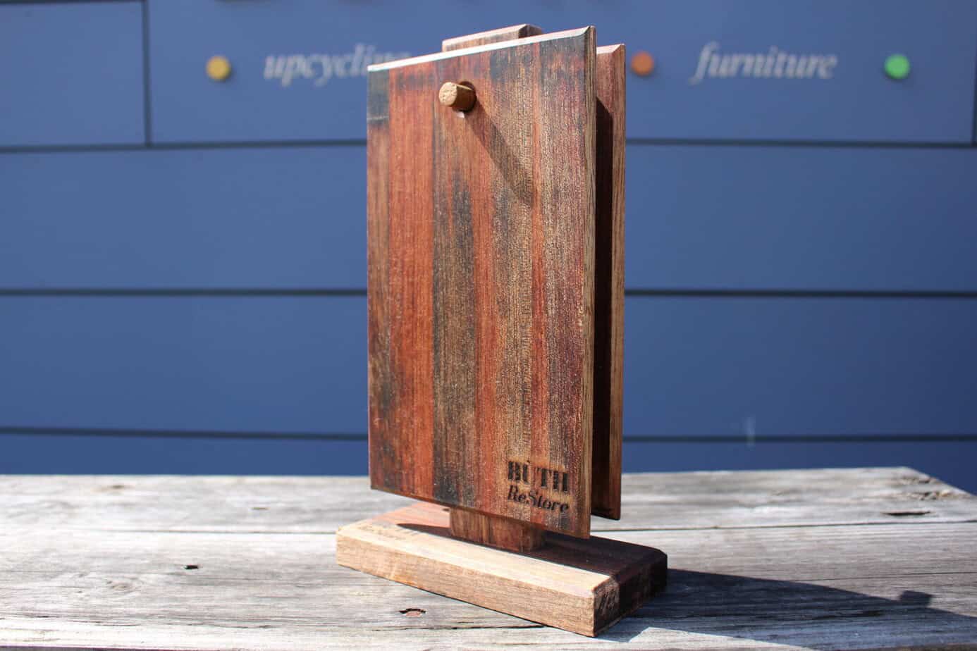Handcrafted Reclaimed Hardwood Breakfast Board - Image 1