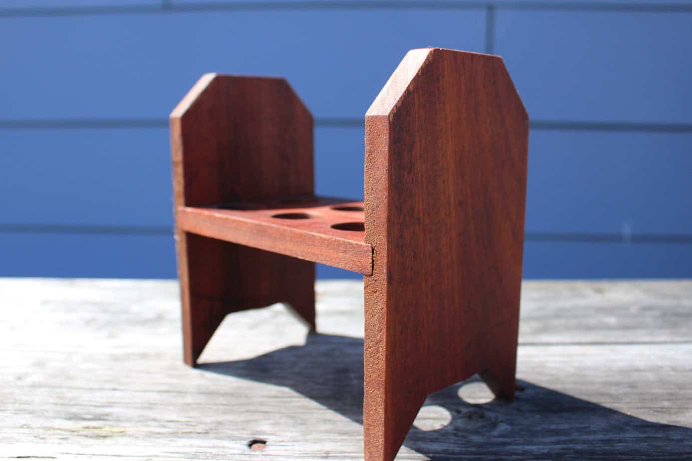 Handcrafted Reclaimed Hardwood Egg Holder - Image 2