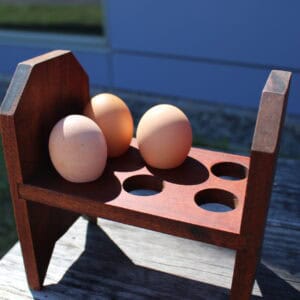 Handcrafted Reclaimed Hardwood Egg Holder - Image 3
