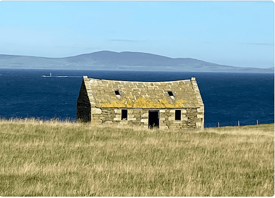 Orkney A6 photo greeting card - Lowertown Cottage