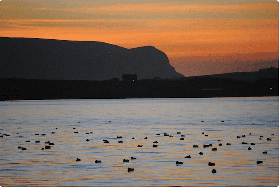 Orkney A6 photo greeting card - Kame of Hoy Sunset
