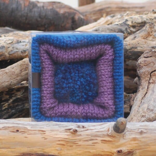 Grape hat with a Teal brim