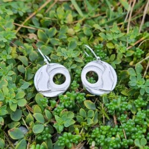 Moon Gazing Hare with Swirling Stars Pendant - Image 3