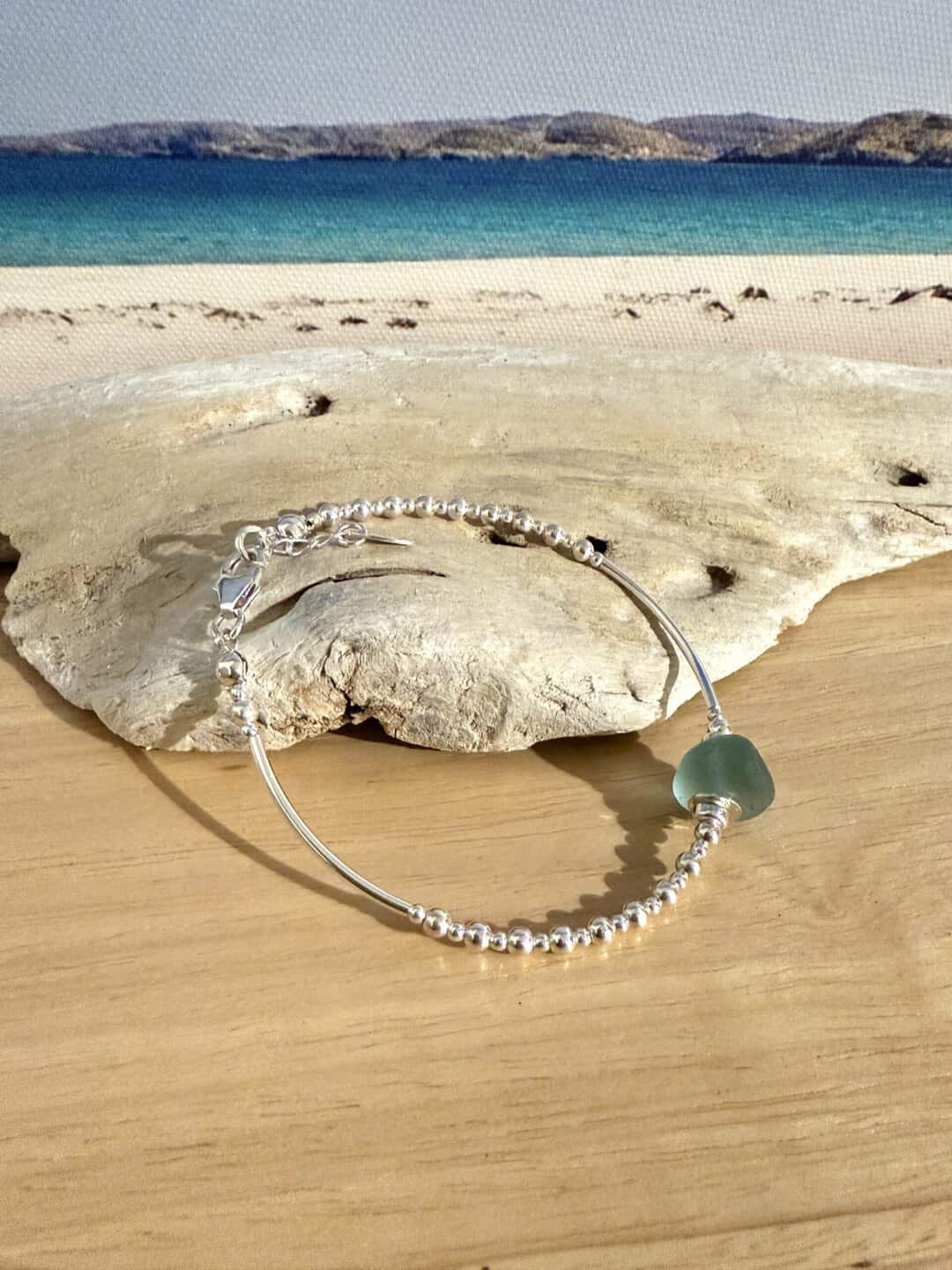 Tide pool Hebridean Sea Glass Bracelet - Image 2