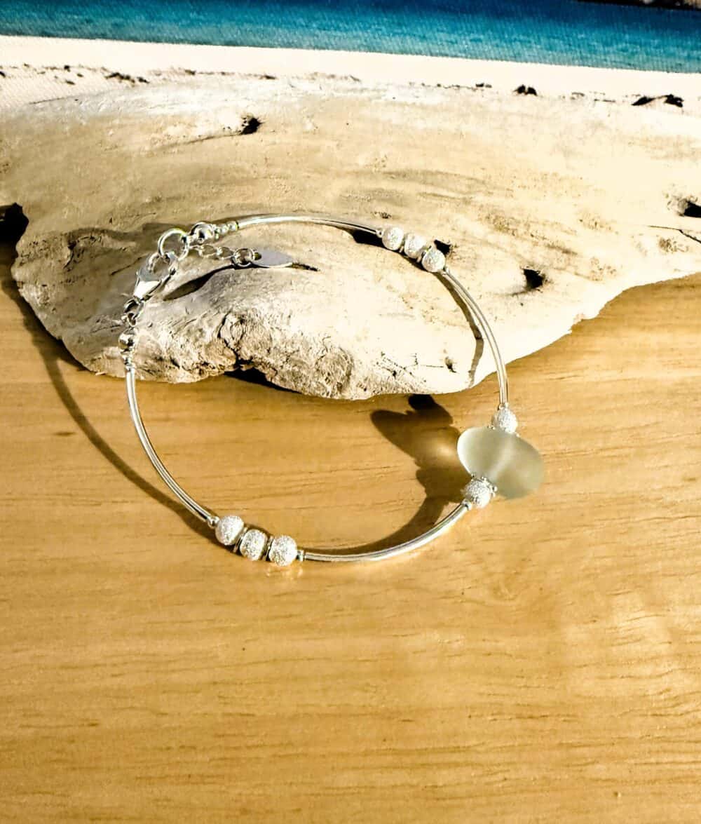 Calm Hebridean Sea Glass Bracelet - Image 1